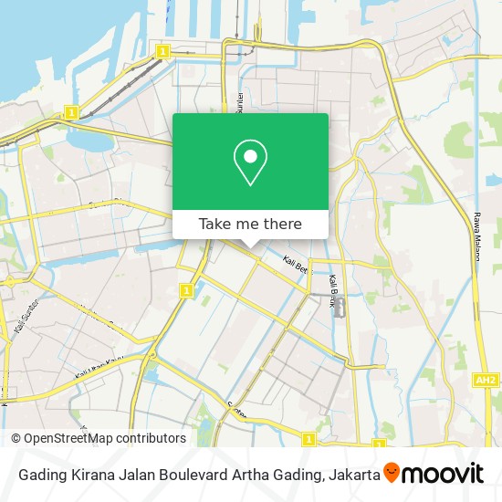 Gading Kirana Jalan Boulevard Artha Gading map