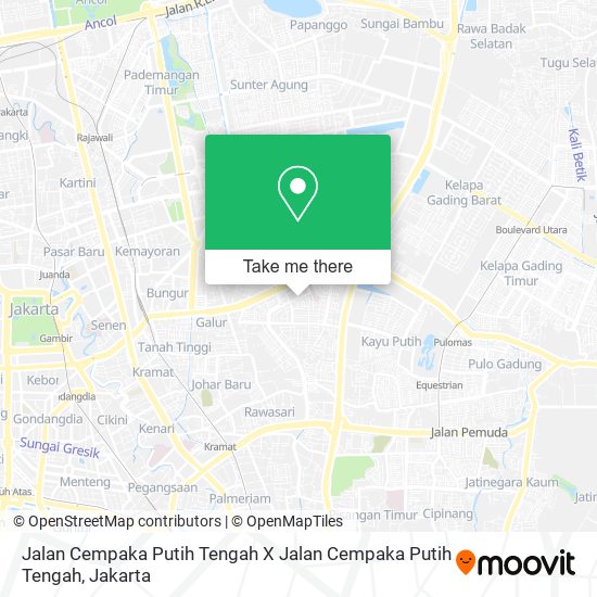 Jalan Cempaka Putih Tengah X Jalan Cempaka Putih Tengah map