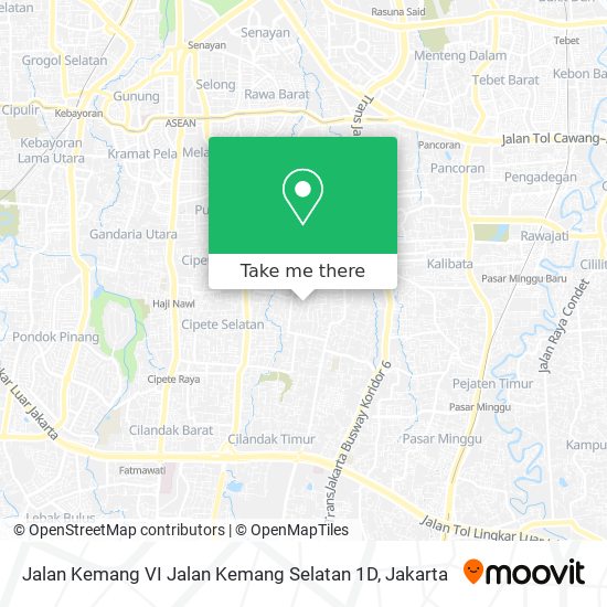 Jalan Kemang VI Jalan Kemang Selatan 1D map