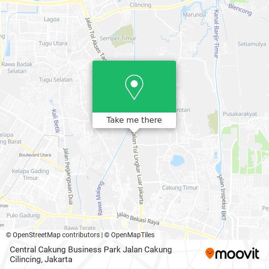 Central Cakung Business Park Jalan Cakung Cilincing map