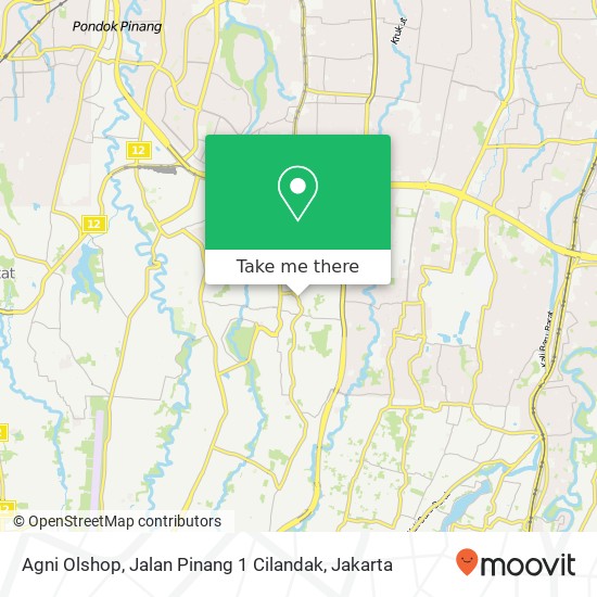 Agni Olshop, Jalan Pinang 1 Cilandak map