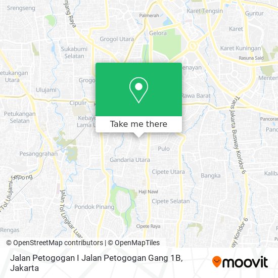 Jalan Petogogan I Jalan Petogogan Gang 1B map