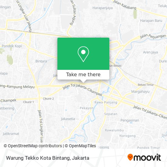 Warung Tekko Kota Bintang map