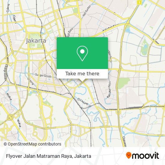 Flyover Jalan Matraman Raya map