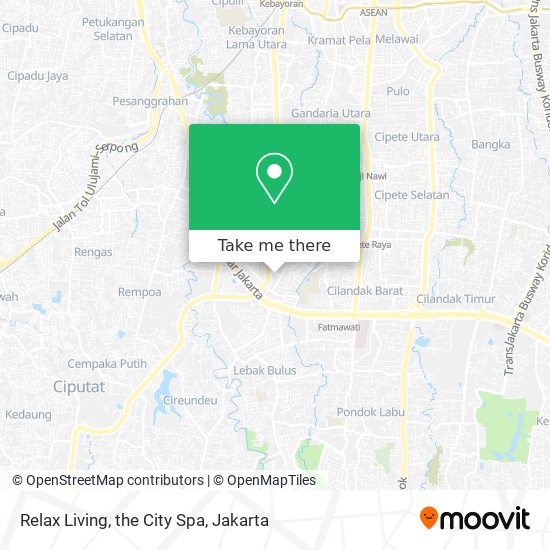 Relax Living, the City Spa map