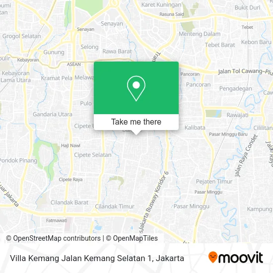 Villa Kemang Jalan Kemang Selatan 1 map