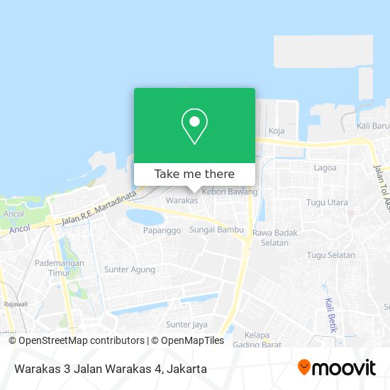 Warakas 3 Jalan Warakas 4 map