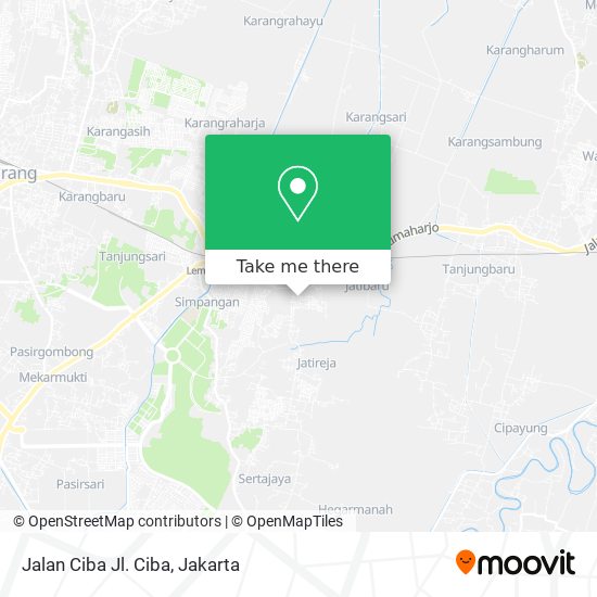 Jalan Ciba Jl. Ciba map