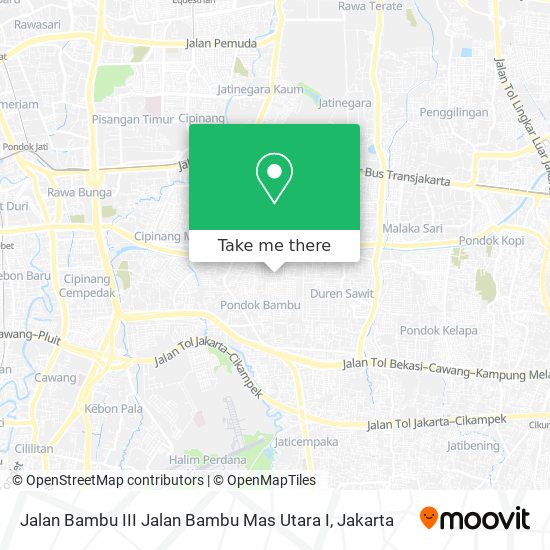 Jalan Bambu III Jalan Bambu Mas Utara I map