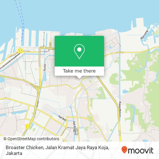 Broaster Chicken, Jalan Kramat Jaya Raya Koja map