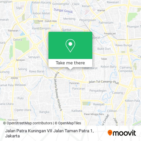 Jalan Patra Kuningan VII Jalan Taman Patra 1 map