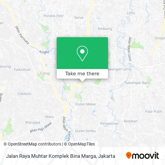 Jalan Raya Muhtar Komplek Bina Marga map