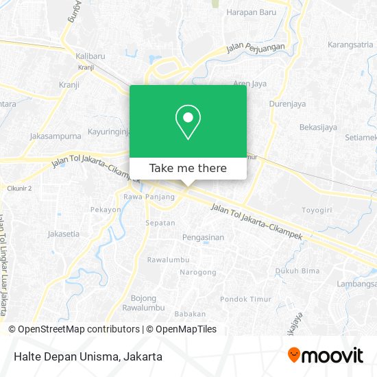 Halte Depan Unisma map