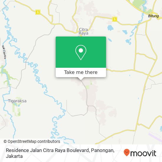 Residence Jalan Citra Raya Boulevard, Panongan map