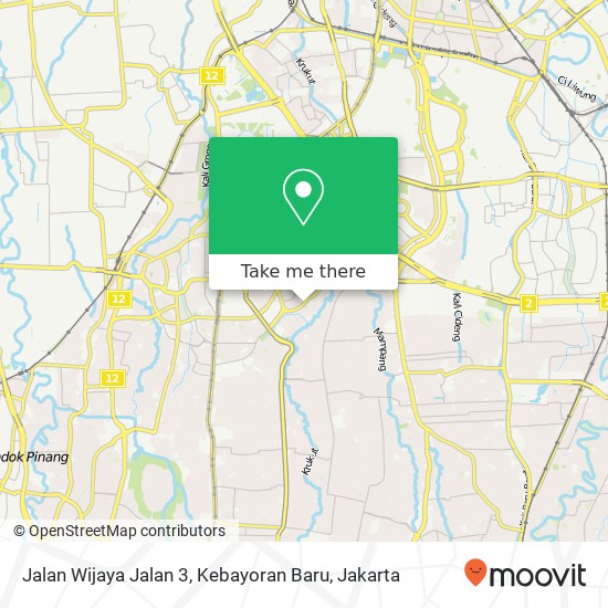 Jalan Wijaya Jalan 3, Kebayoran Baru map