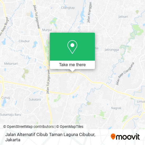 Jalan Alternatif Cibub Taman Laguna Cibubur map