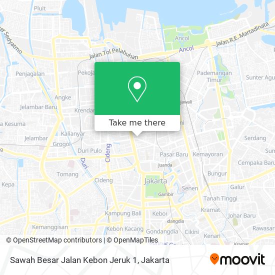 Sawah Besar Jalan Kebon Jeruk 1 map