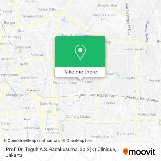 Prof. Dr. Teguh A.S. Ranakusuma, Sp.S(K) Clinique map