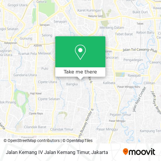 Jalan Kemang IV Jalan Kemang Timur map