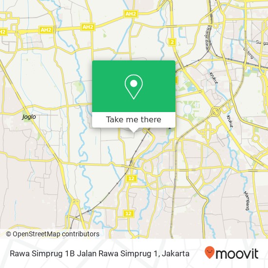 Rawa Simprug 1B Jalan Rawa Simprug 1 map