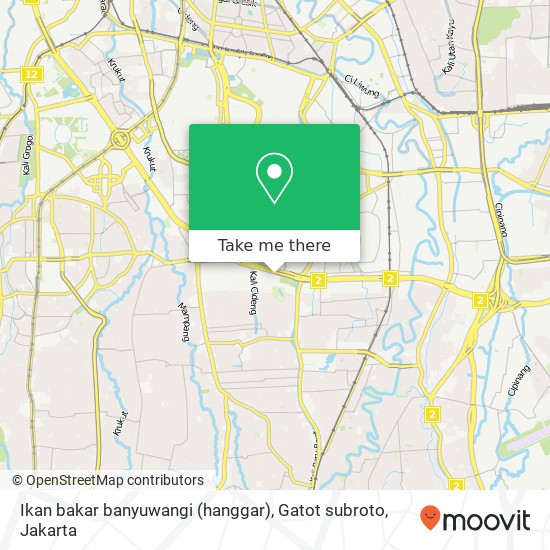 Ikan bakar banyuwangi (hanggar), Gatot subroto map