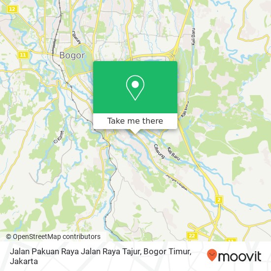 Jalan Pakuan Raya Jalan Raya Tajur, Bogor Timur map