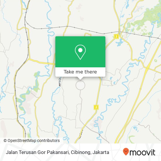 Jalan Terusan Gor Pakansari, Cibinong map