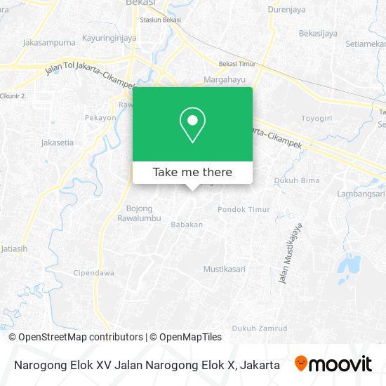 Narogong Elok XV Jalan Narogong Elok X map