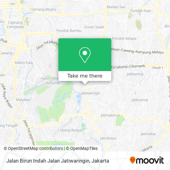 Jalan Birun Indah Jalan Jatiwaringin map