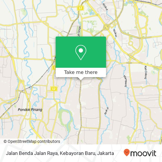 Jalan Benda Jalan Raya, Kebayoran Baru map