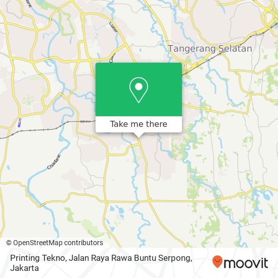 Printing Tekno, Jalan Raya Rawa Buntu Serpong map