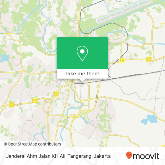 Jenderal Ahm Jalan KH Ali, Tangerang map