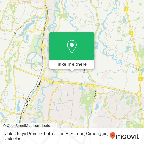 Jalan Raya Pondok Duta Jalan H. Saman, Cimanggis map