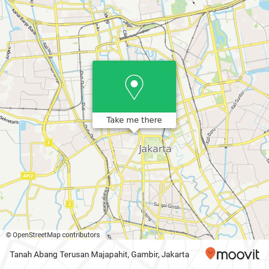 Tanah Abang Terusan Majapahit, Gambir map