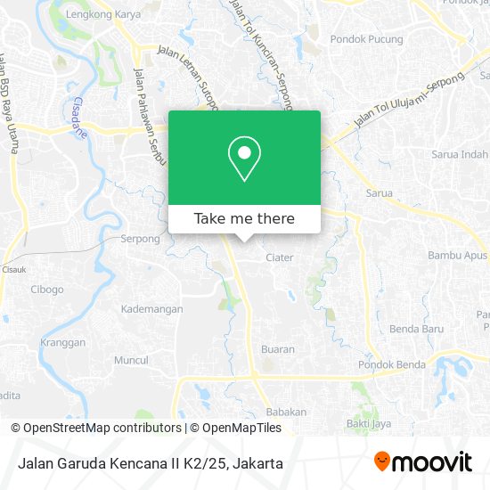 Jalan Garuda Kencana II K2/25 map