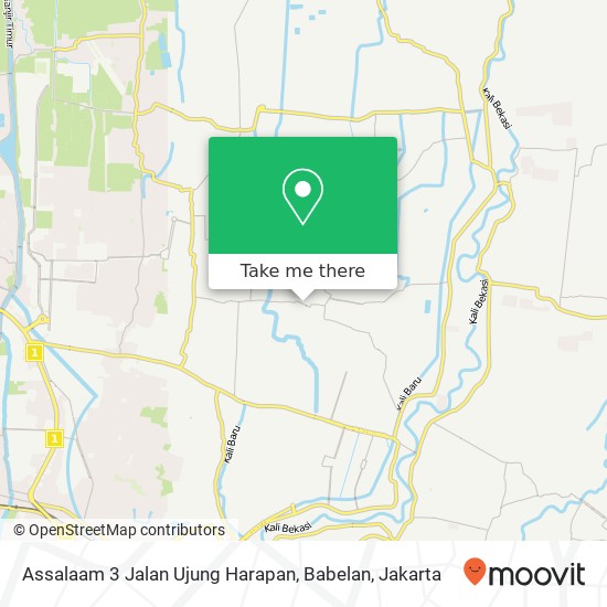 Assalaam 3 Jalan Ujung Harapan, Babelan map