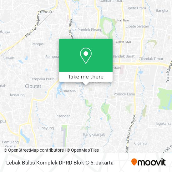 Lebak Bulus Komplek DPRD Blok C-5 map