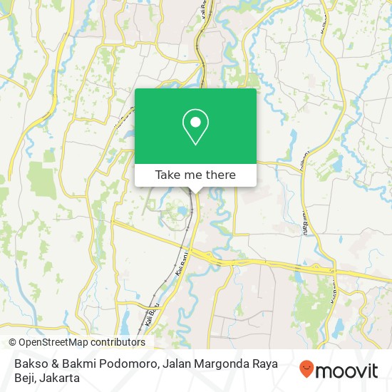 Bakso & Bakmi Podomoro, Jalan Margonda Raya Beji map