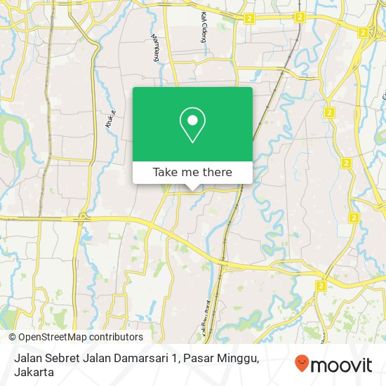 Jalan Sebret Jalan Damarsari 1, Pasar Minggu map