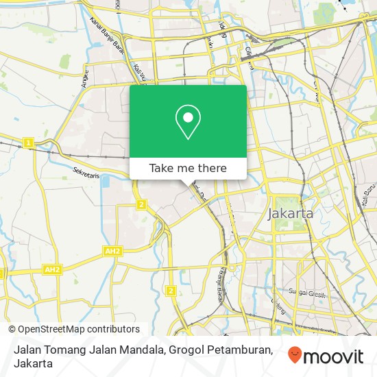 Jalan Tomang Jalan Mandala, Grogol Petamburan map