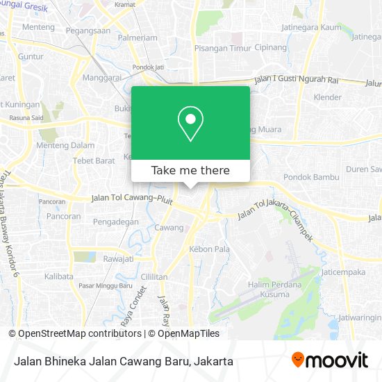 Jalan Bhineka Jalan Cawang Baru map