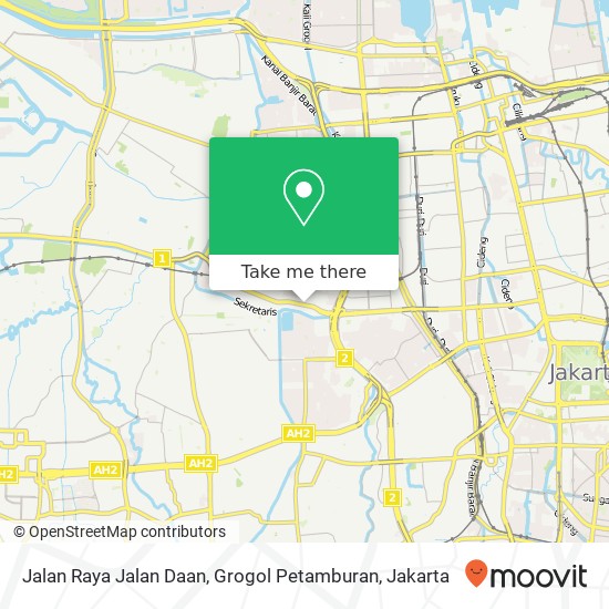 Jalan Raya Jalan Daan, Grogol Petamburan map