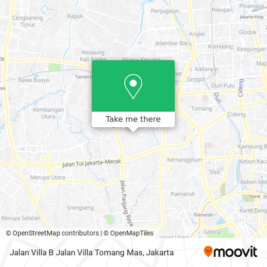 Jalan Villa B Jalan Villa Tomang Mas map