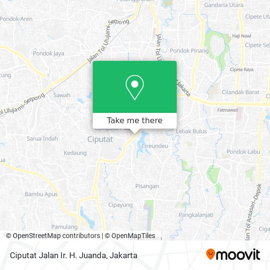 Ciputat Jalan Ir. H. Juanda map