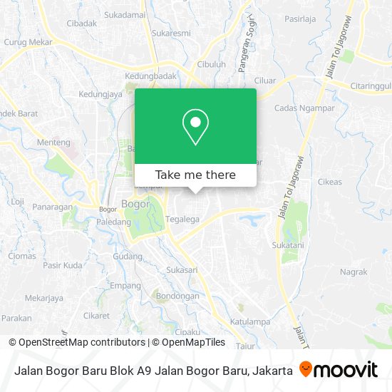 Jalan Bogor Baru Blok A9 Jalan Bogor Baru map