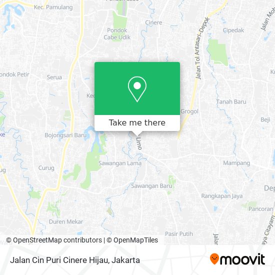 Jalan Cin Puri Cinere Hijau map
