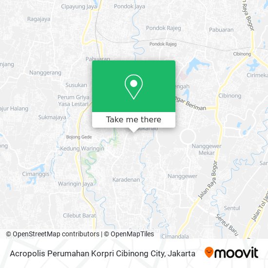Acropolis Perumahan Korpri Cibinong City map