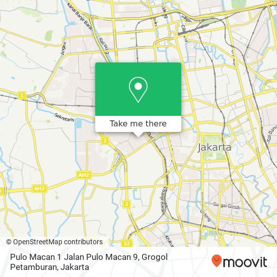 Pulo Macan 1 Jalan Pulo Macan 9, Grogol Petamburan map