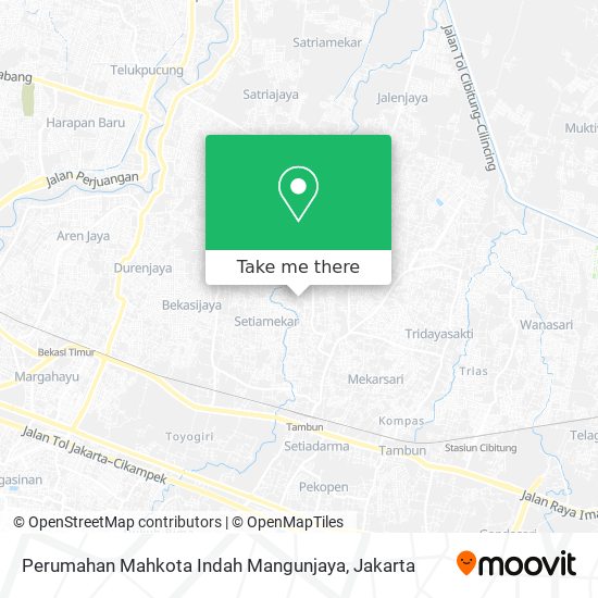 Perumahan Mahkota Indah Mangunjaya map