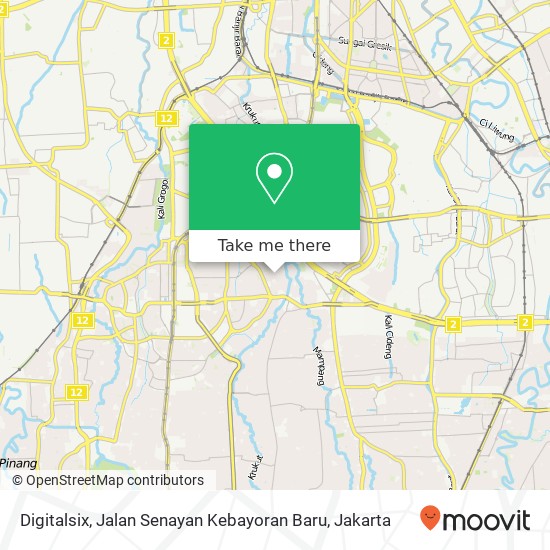 Digitalsix, Jalan Senayan Kebayoran Baru map